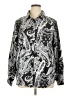 Fantaslook 100% Polyester Paisley Silver Long Sleeve Blouse Size XL - photo 1
