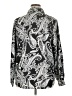 Fantaslook 100% Polyester Paisley Silver Long Sleeve Blouse Size XL - photo 2