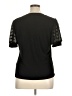 Flower & Feather Black Short Sleeve Top Size XL - photo 2