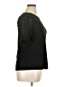 Flower & Feather Black Short Sleeve Top Size XL - photo 4