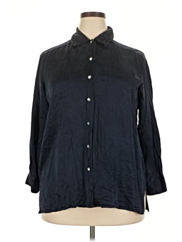 Andrea Jovine 3/4 Sleeve Silk Top (view 1)