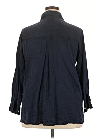 Andrea Jovine 3/4 Sleeve Silk Top (view 2)