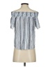 Socialite 100% Rayon Blue Short Sleeve Blouse Size S - photo 2