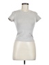 Aritzia Metallic Silver Short Sleeve T-Shirt Size M - photo 1