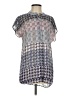 CAbi 100% Polyester Houndstooth Blue Short Sleeve Turtleneck Size S - photo 1
