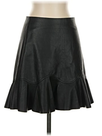 Rebecca Taylor Faux Leather Skirt (view 1)