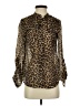 Ann Taylor Animal Print Brown Long Sleeve Blouse Size 4 - photo 1