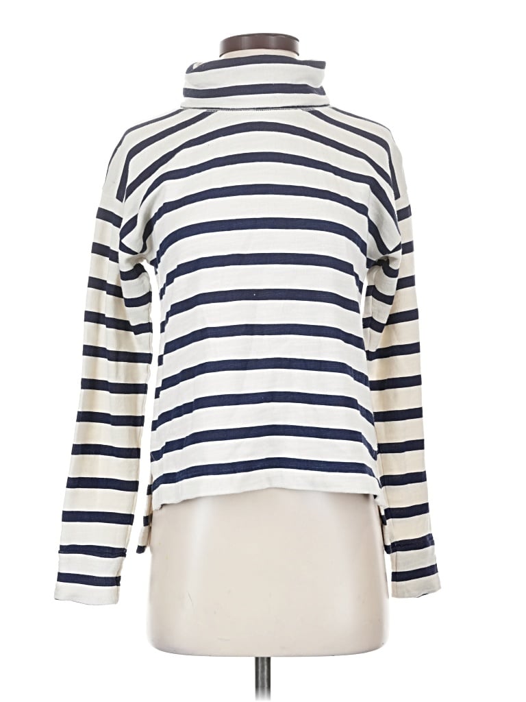 Pre-owned Jcrew Long Sleeve Turtleneck In Ivory