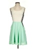 Double Zero 100% Polyester Color Block Green Cocktail Dress Size S - photo 1