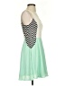 Double Zero 100% Polyester Color Block Green Cocktail Dress Size S - photo 4