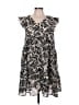 Hayden 100% Polyester Print Black Casual Dress Size L - photo 1