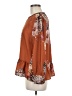 Vineet Bahl 100% Polyester Orange Brown Long Sleeve Blouse Size M - photo 5