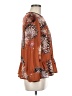 Vineet Bahl 100% Polyester Orange Brown Long Sleeve Blouse Size M - photo 4