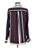 Express Outlet 100% Polyester Stripes Burgundy Long Sleeve Blouse Size M - photo 2