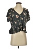 True Craft Gray Short Sleeve Blouse Size XS - photo 1