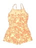 Old Navy 100% Cotton Tropical Orange Dress Size 6 - 7 - photo 2