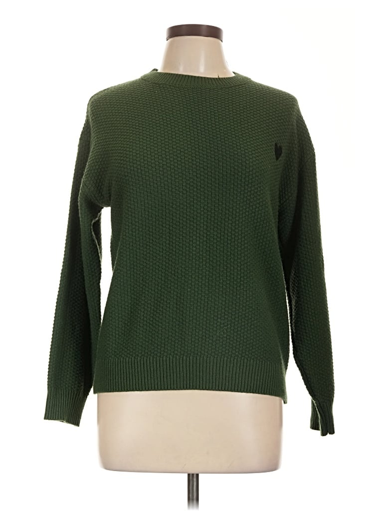 Pre-owned Zaful Pullover Sweater In Green