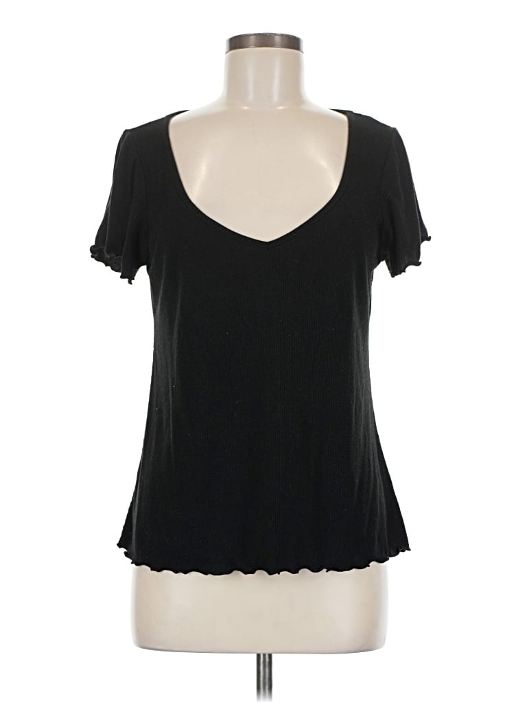 Pre-owned Modcloth Short Sleeve T-shirt In Black