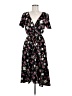 Shein 100% Polyester Floral Black Casual Dress Size 6 - photo 1