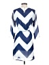 Charming Charlie 100% Polyester Chevron-herringbone Blue Casual Dress Size S - photo 2