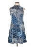 MSK Print Blue Cocktail Dress Size L (petite) - photo 1