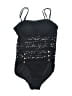 Assorted Brands 100% Polyester Stars Black One Piece Swimsuit Size 4 - photo 1