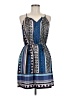 Bebop 100% Polyester Paisley Blue Casual Dress Size M - photo 1