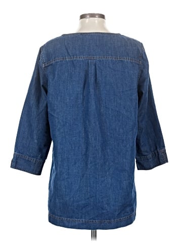 Martha Stewart 3/4 Sleeve Button-Down Shirt (view 2)