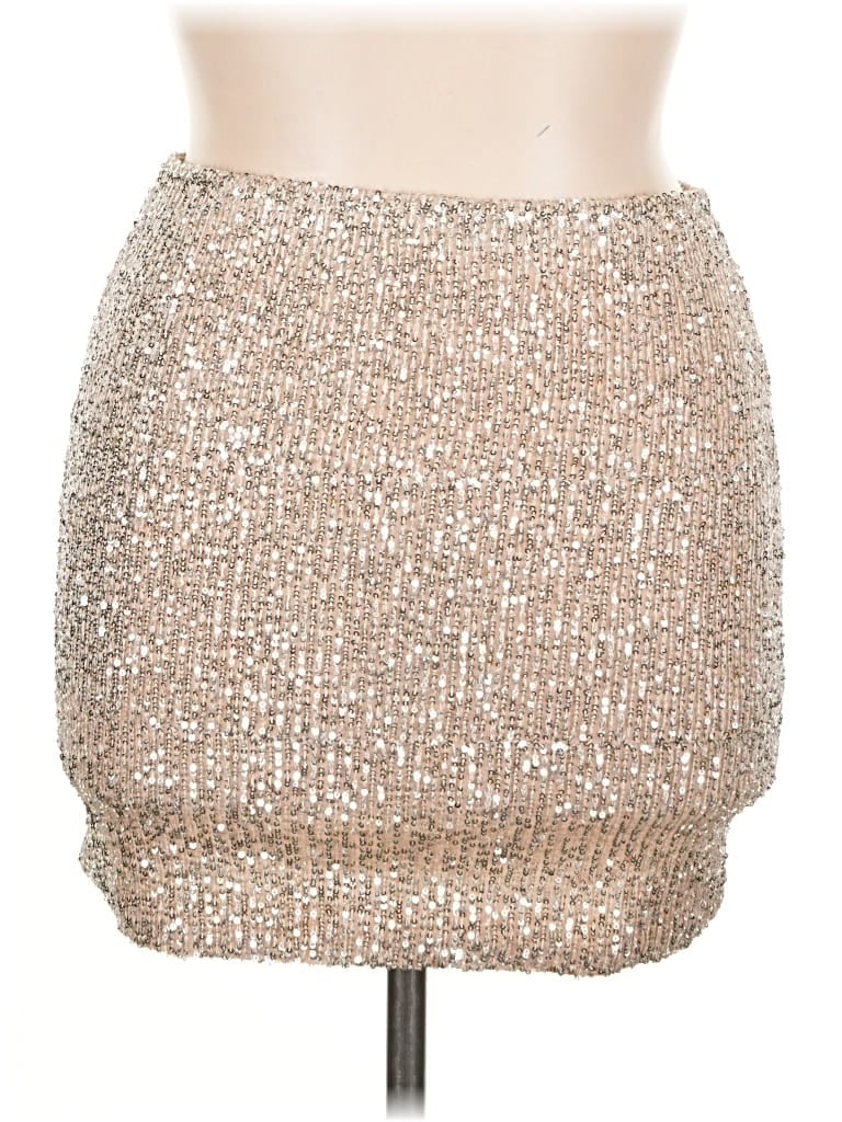 Pre-owned Fashion Nova Formal Skirt In Gold
