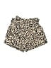 Aqua 100% Polyester Animal Print Gold Shorts Size XS - photo 2