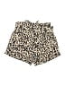 Aqua 100% Polyester Animal Print Gold Shorts Size XS - photo 1