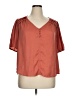 wonderly 100% Polyester Orange Short Sleeve Blouse Size 1X - photo 1
