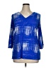Leota Blue 3/4 Sleeve Blouse Size 16 (1) - photo 1