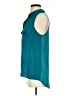 Splendid Teal Sleeveless Button-Down Shirt Size XS - photo 5