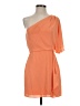 BCBGMAXAZRIA 100% Polyester Solid Orange Cocktail Dress Size 2 - photo 1