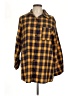 Unbranded Plaid Yellow Long Sleeve Button-Down Shirt Size L - photo 1