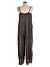 Main Strip 100% Polyester Metallic Gray Jumpsuit Size L - photo 2
