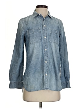 Madewell Chambray Classic Ex-Boyfriend Shirt in Mazzy Wash