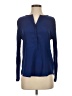 Joe Fresh 100% Rayon Blue Long Sleeve Blouse Size S - photo 1