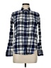 Chaps 100% Cotton Plaid Blue Long Sleeve Button-Down Shirt Size M - photo 1