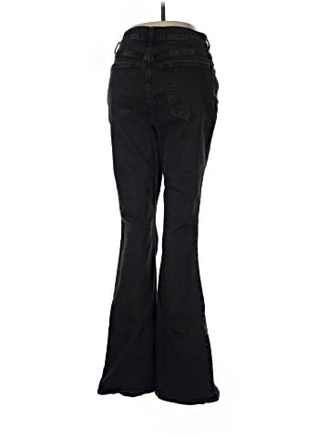 Madewell Curvy Skinny Flare Jeans in Black Frost Wash (view 2)