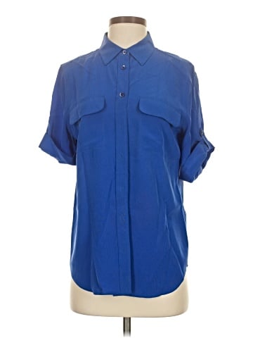 Equipment Short Sleeve Silk Top (view 1)