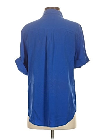 Equipment Short Sleeve Silk Top (view 2)