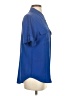 Equipment 100% Silk Blue Short Sleeve Silk Top Size S - photo 4