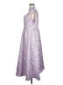 Flat White 100% Polyester Purple Cocktail Dress Size L - photo 5