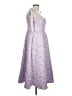 Flat White 100% Polyester Purple Cocktail Dress Size L - photo 4