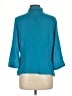 Laura Scott 100% Polyester Color Block Teal 3/4 Sleeve Blouse Size L (petite) - photo 2