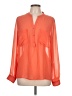 Milano 100% Polyester Orange Long Sleeve Blouse Size L - photo 1