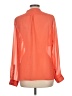Milano 100% Polyester Orange Long Sleeve Blouse Size L - photo 2