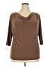 DressBarn Brown 3/4 Sleeve Top Size 2X - photo 1